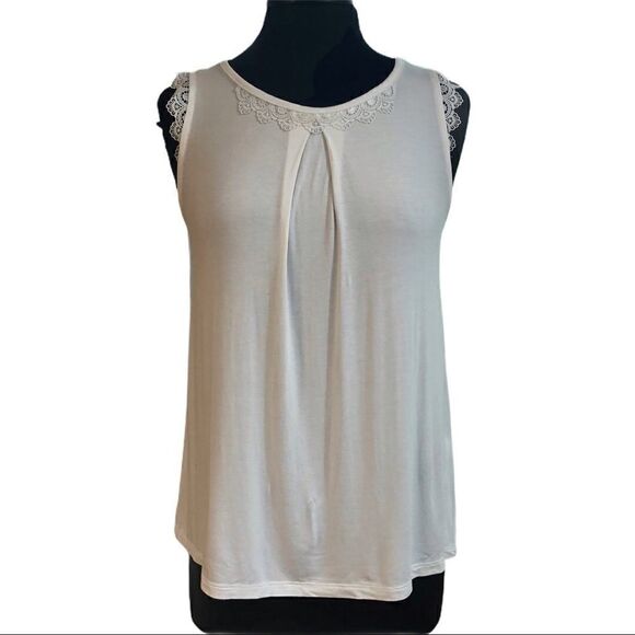 𝅺banana Republic Factory Pleated Sleeveless Top XS - Picture 1 of 9